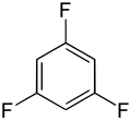 Structuurformule van 1,3,5-trifluorbenzeen