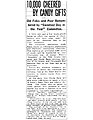 This article published on October 8, 1921 in The Cleveland Plain Dealer details the candy industry's first large candy giveaway in the promotion of Cleveland's Sweetest Day.