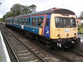 English: BR Class 101, no. 101692 (formed of vehicles 53170 + 53253) at Arley on the Severn Valley Railway on 15th October 2004, whilst taking part in the Railcar 50 event. This unit was specially repainted in Caledonian Blue livery in 1996 by ScotRail for the launch of a new Motherwell to Cumbernauld service. In 2000, it transferred to Manchester, where it became one of the final six in service with First North Western. It was withdrawn in October 2003, and is now preserved at the Midland Railway Centre. Deutsch: British Rail Dieseltriebwagen Baureihe 101 Nr. 101692 (gebildet aus den Fahrzeugen 53170 und 53252) an Arley an der Severn Valley Railway am 15. Oktober 2004 bei der Teilnahme an der Railcar 50-Veranstaltung. Diese Einheit wurde 1996 extra für den Einsatz einer neuen Leistung zwischen Motherwell und Cumbernauld durch ScotRail in Kaledonischblau lackiert. 2000 wurde der Triebwagen nach Manchester umbeheimatet, wo er einer der letzten sechs eingesetzten Triebwagen bei First North Western war. Im Oktober 2003 wurde er dann aus dem Betrieb genommen und wird nun vom Midland Railway Centre erhalten.