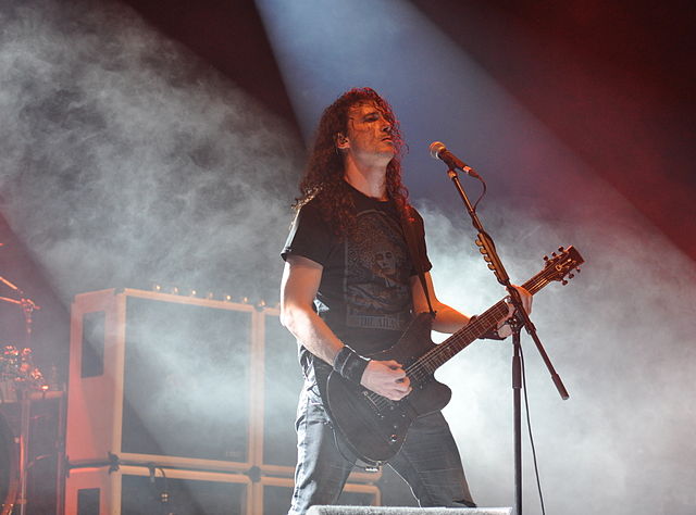 Duplantier playing a Charvel Desolation Skatecaster with Gojira in 2013