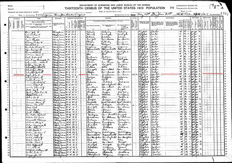 File:13th Census or the United States, 1910, Sheet No. 6A, USS Virginia, Hampton Roads, Virginia, 23 May to 21 June 1910, Line 18.jpg