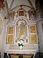 Église Notre-Dame de Bodilis, autel et retable de la Vierge, vue d'ensemble 2.