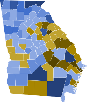 1839 Georgia gubernatorial election results by county.svg