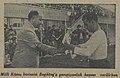 14 Temmuz 1941 tarihli Ulus gazetesinde 1941 Milli Küme Şampiyonu Beşiktaş'a kupası verilirken.