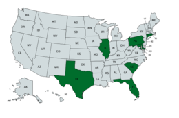 States represented at the 1950 Little League World Series 1950 Little League World Series teams.png