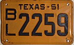 1951 Texas kentekenplaat.jpg