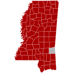 1990 US-Senatswahl in Mississippi Ergebniskarte von county.svg