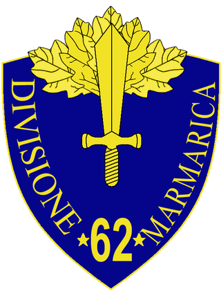 <span class="mw-page-title-main">62nd Infantry Division "Marmarica"</span> Infantry division of the Royal Italian Army during World War II
