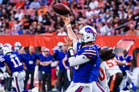 McCarron with the Buffalo Bills in the 2018 preseason A.J. MaCarron (43380428895).jpg