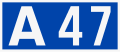 English: Sign of Portugese motorway A47 Polski: Tabliczka portugalskiej autostrady A47