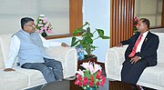 Thumbnail for File:A Malaysian delegation led by the Human Resources Minister, Malaysia, Mr. M. Kulasegaran meeting the Minister of State for Development of North Eastern Region (IC), Prime Minister’s Office, Personnel.JPG