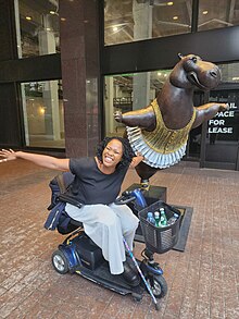 Lizzie Kiama at the World Bank, New York Accessibility is freedom.jpg