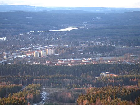 Aerial view of Hagfors, Sweden.JPG