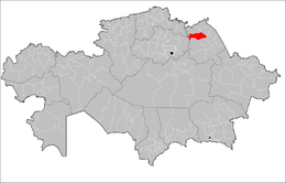 Aqtoǧaj District - Locație