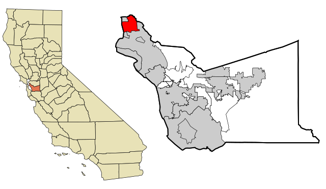 Localização no condado de Alameda