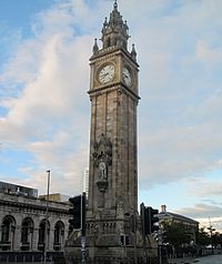 Albert Memorial Clock, Queens Square, Belfast, 2011 Albert Memorial Clock in Belfast by Paride.jpg