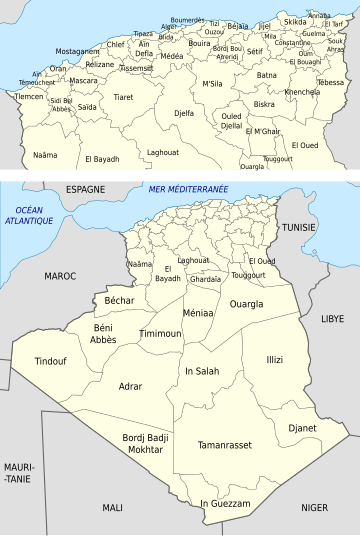 Liste des wilayas d'Algérie