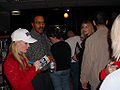 Alison Sweeney signs autographs at U.S. Naval Air Station (NAS) Sigonella, Sicily, December 25, 2002