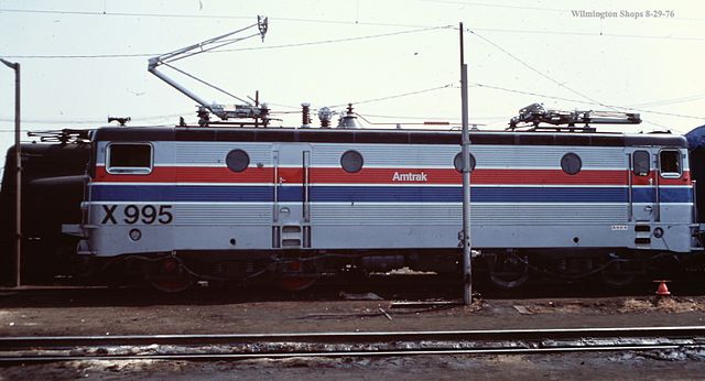 Swedish Rc4 imported and repainted in Amtrak's livery for evaluation. This locomotive performed well and would become the basis of the AEM-7.
