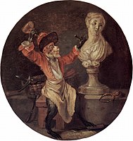 Die Skulptur by Antoine Watteau (c. 1710).