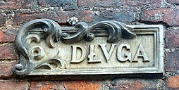 Artistic street sign at Dluga Street in Gdansk 1.jpg