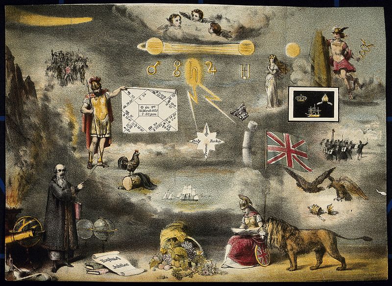 File:Astronomy; various apocalyptic scenes, including a comet, li Wellcome V0024807.jpg