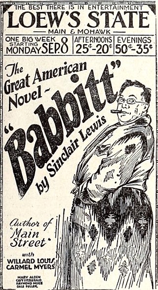 <i>Babbitt</i> (1924 film) 1924 silent film