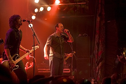 Bentley (left) and Graffin (right) with Bad Religion live in the House of Blues, 2005