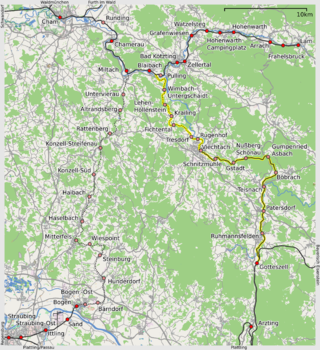 <span class="mw-page-title-main">Gotteszell–Blaibach railway</span> Railway line in Germany