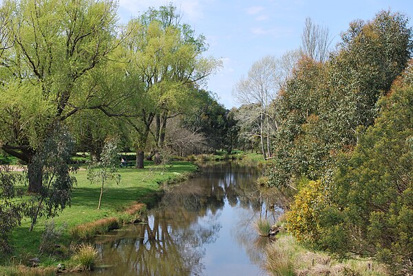 Running through parkland in Ballan