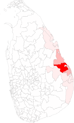 Location of Batticaloa