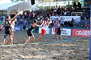 Deutsch: Beachhandball Europameisterschaften 2019 (Beach handball Euro); Tag 4: 5. Juli 2019 – Männer, Viertelfinale, Russland-Polen 2:0 (30:22, 19:18) English: Beach handball Euro; Day 4: 5 July 2019 – Quarter Final Men – Russia-Poland 2:0 (30:22, 19:18)