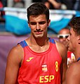 Deutsch: Beachhandball bei den Olympischen Jugendspielen 2018; Tag 7, 13. Oktober 2018; Jungen, Finale – Portugal-Spanien 1:2 English: Beach handball at the 2018 Summer Youth Olympics at 13 October 2018 – Boys Gold Medal Match – Portugal-Spain 1:2