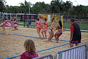 Deutsch: Beachhandball bei den Olympischen Jugendspielen 2018; Tag 5, 10. November 2018; Mädchen, Platzierungsrunde - Amerikanisch-Samoa-Türkei 0:2 English: Beach handball at the 2018 Summer Youth Olympics at 11 October 2018 – Girls Consolation Round – American Samoa-Turkey 0:2