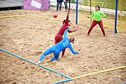 Deutsch: Beachhandball bei den Olympischen Jugendspielen 2018; Tag 6, 12. Oktober 2018; Mädchen, Platzierungsrundenspiel – Russland-Venezuela 2:0 English: Beach handball at the 2018 Summer Youth Olympics at 12 October 2018 – Girl's Consolation Round – Russland-Venezuela 2:0