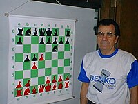 Benkő Pál sakktáblánál