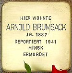 Stolperstein Poststraße 16 Brumsack Arnold