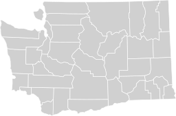 Blank map subdivisions 2019 Albers Washington