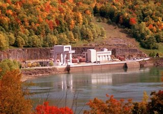 Blenheim–Gilboa Hydroelectric Power Station Dam in Blenheim / Gilboa, Schoharie County, Catskill Mountains, New York, USA