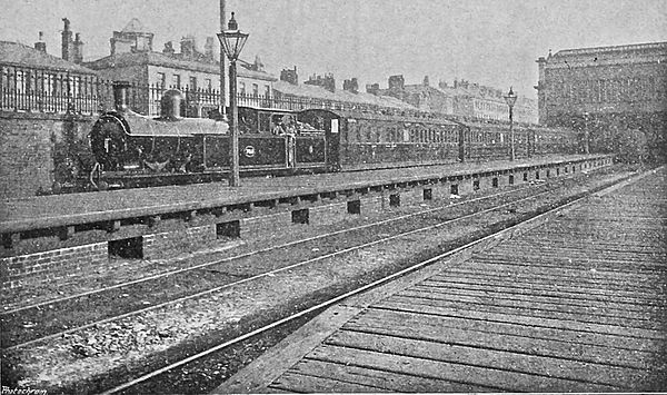 A boat train at Fleetwood in 1901