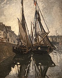 Fishing Boats at Honfleur Boats by Claude Monet.jpg