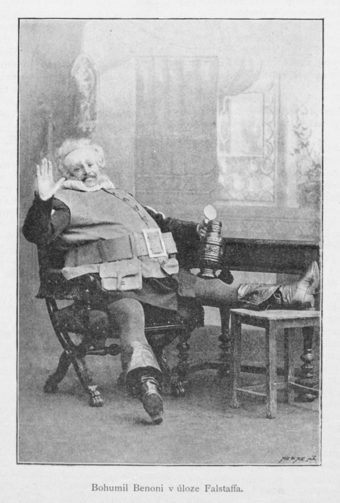 Bohumil Benoni as Falstaff, 1894