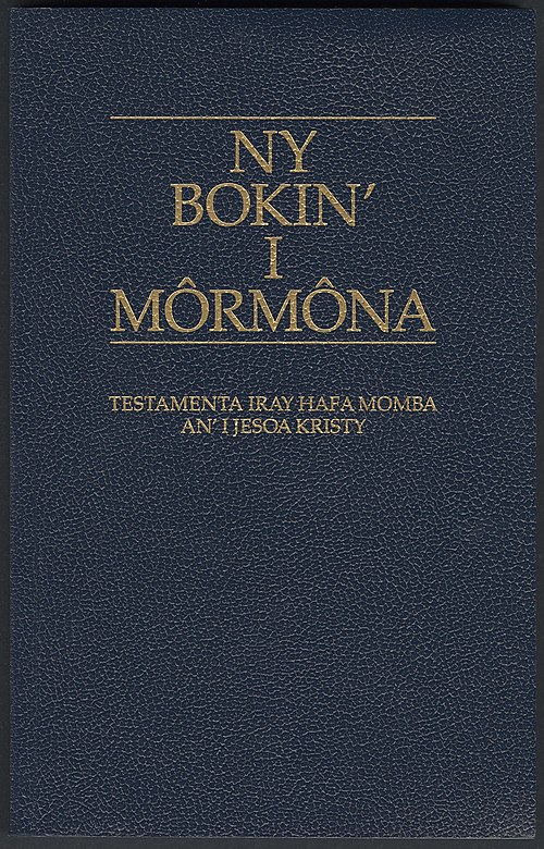 Malagasy version of the Book of Mormon, in Latin script with the letter ô