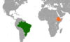 Location map for Brazil and Ethiopia.