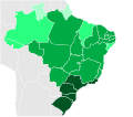 Miniatura para Lista de unidades federativas do Brasil por taxa de natalidade