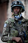 Brazilian soldier in Port-au-Prince 2010-02-26.JPG