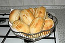 Bread rolls in a basket