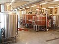 Inside a minor, modern brewery