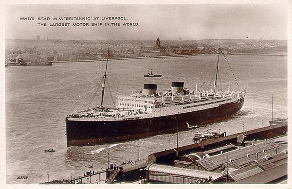 Britannic at Liverpool before 1934