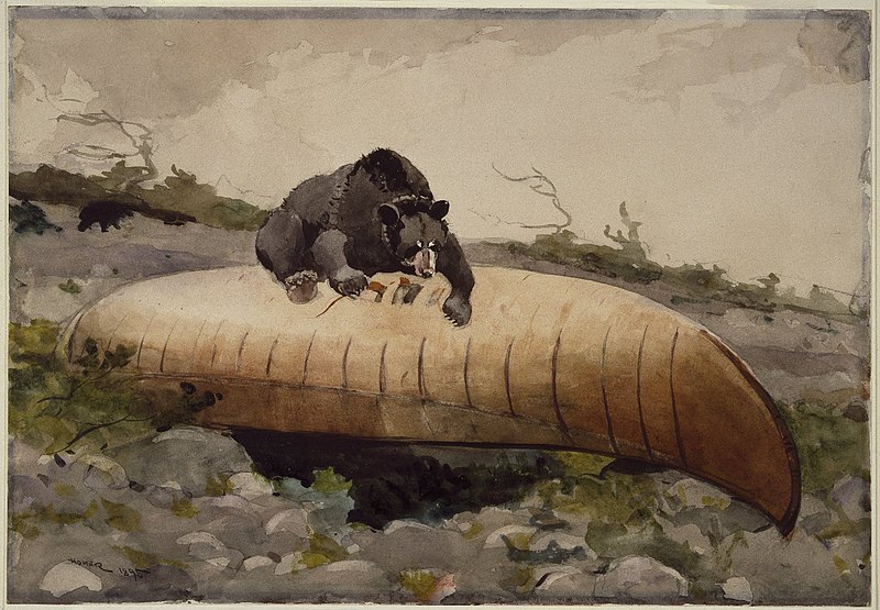 File:Brooklyn Museum - Bear and Canoe - Winslow Homer - overall.jpg